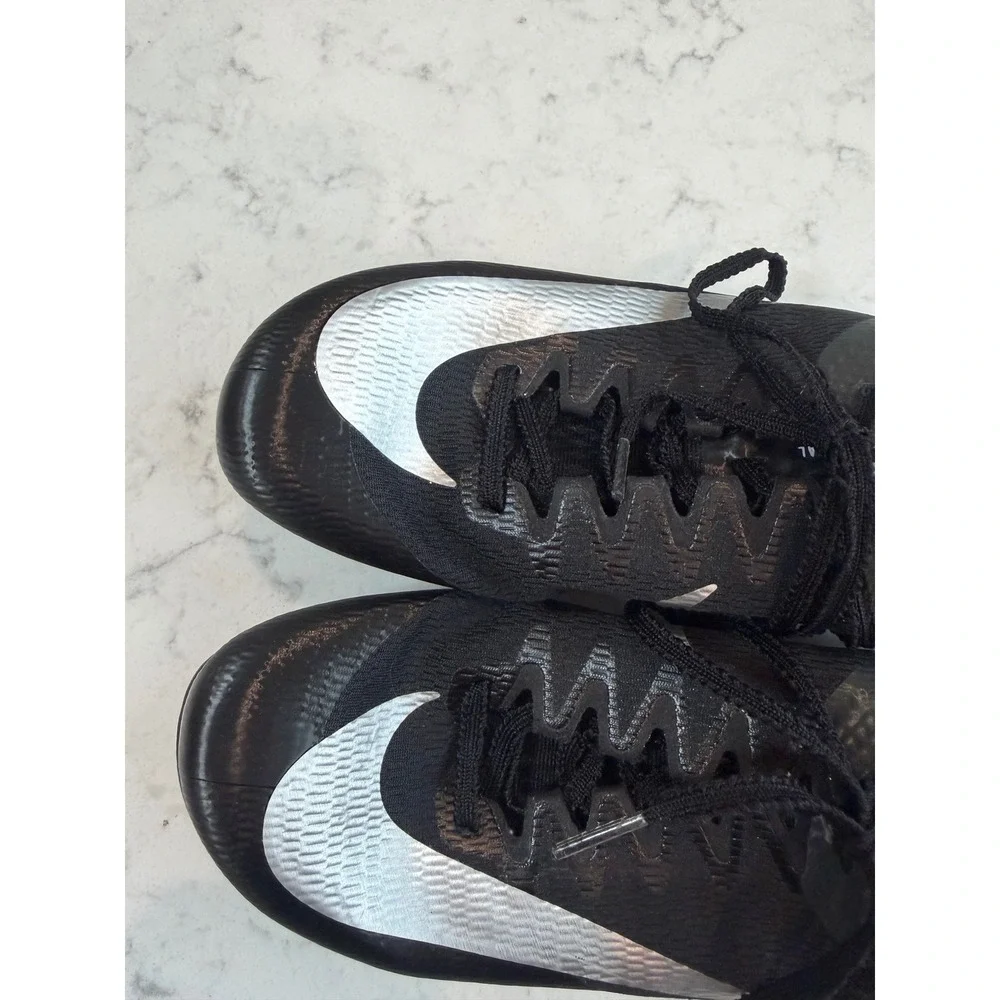 Nike Rival Sprint Track Field Spikes Black Silver FZ9663-001 Mens 6.5 Womens 8